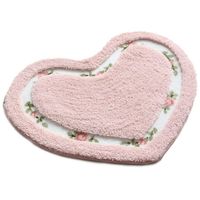 PRICES MAY VARY. Cute shape：Heart-shaped rose flower design,50x60 cm/19.69x23.62 inch.. The pink heart-shaped rose carpet will bring you a girly heart and satisfy your sweet dreams. Due to size and screen, the color and size may be slightly different. Widely compatible：Sweet rose-colored doormat, fine workmanship, bright color, elegant atmosphere, suitable for bedroom, bathroom, living room, etc., is your choice for enjoying a comfortable life The heart-shaped rose flower design makes your house