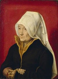 ab. 1500 Master of Saint Severin - Portrait of an Old Woman Holding Her Prayer Book (Polesden Lacey)