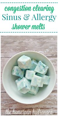 These sinus and allergy shower melts are easy to make and can help with the worst allergy symptoms.