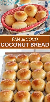 Pan de Coco with soft, fluffy bun and perfectly sweetened coconut filling is perfect a snack or dessert! This coconut bread is amazing with coffee, tea or on its own! #bread #sweetrolls #bakedgoods #snack #recipes #filipinofood #baking #coconut