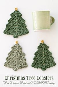 12 Christmas Coaster Free Crochet Patterns - DIY Magazine