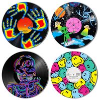 PRICES MAY VARY. Pack 4 of 12" records for wall aesthetic made of high resolution digital-printed PVC (not vinyl), UV fade-resistant ink, vibrant color and durable Make full wall of art for dorm room decor, bedroom decor, hippie room decor, trippy room decor, aesthetic room decor, cool room decor, stoner room decor Highly recommended use teen room decor with fake vines leaf, artificial ivy leaf, fairy lights or string light for the best decoration Y2k room decor, indie room decor best gift for t