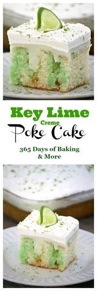 Feb 24, 2024 - Key Lime Creme Poke Cake is THE perfect desert to top off your Cinco de Mayo party. It's SO easy to put together and is full of flavor. Lime lovers rejoice!