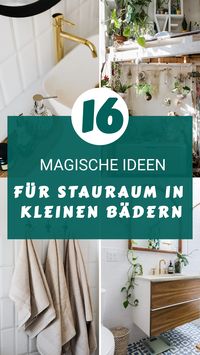 Unsere 16 kreativen Ideen zeigen dir, wie du in deinem kleinen Badezimmer zusätzlichen Stauraum schaffen kannst – ganz ohne Bohren! Perfekt für Handtücher und Deko. Hol dir Inspiration und mach das Beste aus deinem Bad!