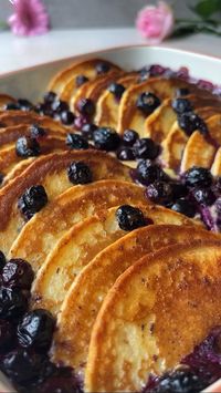 Blueberry Pancake Pudding - super simple and easy to make