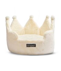 Treat your dog or cat like royalty with Nandog’s Ivory Cloud Dog and Cat Bed. From the ivory color to the tips of the crown, this dog or cat bed announces its regal pedigree. You will love the soft royal purple as an accent to your room. Your dog or cat will love the micro plush fabric and natural foam structure. Watch your pup or kitty bed down like a king or queen. This dog bed or cat bed is more than just a snuggle spot. It is also a fine addition to your home décor. This is a dog or cat bed