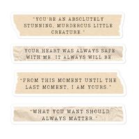 Blood & Ash | Blood and ash quotes inspired by Casteel and Poppy by Jennifer Armentrout Bubble-free stickers