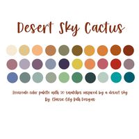 Desert Sky Cactus Color Palette for Procreate Color Swatches | Etsy