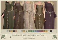 ⚜️ Medieval Belt Accs ~ Metal & Gems ⚜️ | Patreon