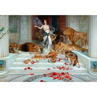 "\"Circe,\" by Wright Barker (c. 1889) DIMENSIONS * 9\" x 12\" (Image: 7.25\" x 10.5\") * 12\" x 16\" (Image: 9.63\" x 14\") * 16\" x 20\" (Image: 11.75\" x 17\") * 20\" x 30\" (Image: 16\" x 23.25\") * 24\" x 36\" (Image: 19\" x 27.5\") Archival Inkjet on Fine Art Paper Smooth Surface - Matte Finish - Inset Borders Photo Credit: © Bradford Museums & Galleries / Bridgeman Images ART-CENTRIC DESIGN ----------------------------- Vintage art is not standardized. The original works are usually too long, or too short, to neatly fill a store-bought frame. Most shops arbitrarily crop the artwork to match, leading to claustrophobic prints with missing or partial elements. These modifications -- sometimes trivial, sometimes ludicrous -- are not always shown in the product photos. We believe that th