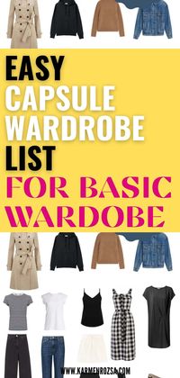 Women capsule wardrobe options on a budget! Affordable outfit ideas helping you create a basic capsule wardrobe for women!