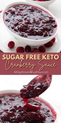 This Sugar Free Cranberry Sauce has all the flavor of the original, with a mere fraction of the carbs. It's rich and thick, and takes only 15 minutes to make. Perfect for all your healthy holiday celebrations.