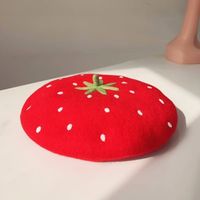 Fashion Strawberry Beret PN5748 ●Size:circumference 56-58cm ●Note:it is made of wool and can not be washed by a washing machine ●About Shipping: We attach great importance to the orders of each customer and parcel delivery. 1.Processing time: 2-3 business days. 2.Shipping time: 10-15 business days to US, please allow 3-4 weeks shipping to other country.(Shipping times can be affected by variable customs clearance times or public holidays.)