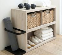 Cayman Home Gym Storage Console Table | Pottery Barn