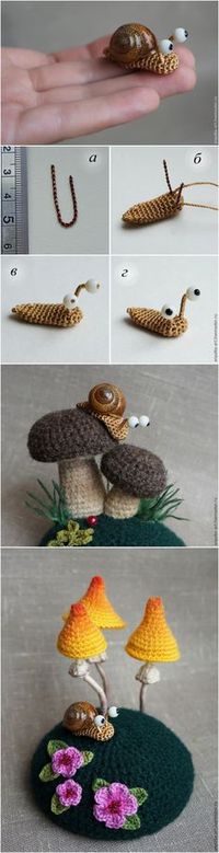 Crochet Snail with Free Pattern #Crochet #Snail #Pattern