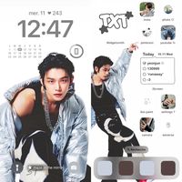 app used : widgetsmith, yidget, shortcut (ios only!), iscreen … tag ; #yeonjun #txt #aesthetic #iphone #setup