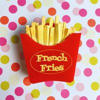 French Fries Brooch | Fries before Guys Brooch | Food Jewelry| Martini and Slippers Brooch | Novelty Jewelry