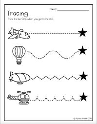 tracing worksheets preschool kindergarten special education fine motor