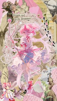 #madoka #madokamagica #anime #pinterest #collage #wallpaper #pink