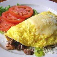 Cheese Steak Omelet with Mushroom, Pepper & Onion - Beef Shaved Steak Recipe | Old Neighborhood Foods