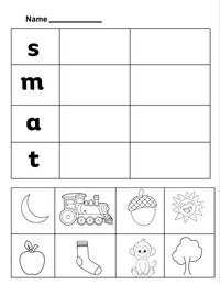 phonics worksheet for preschool students.