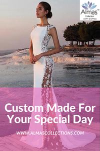 WAS $1,000 NOW $495.95 + FREE DHL SHIPPING  Do you have a very special day coming up in your life? Then firstly congrats from us. You need a perfect wedding dress from us then. Our wedding dress comes in an o-neck semi see-through the sleeveless boho mermaid style wedding dress. It comes in 2 colours white or Ivory and from sizes 2 - 16 (16W - 20W) We can even do a custom size as well.  #usa #canada #uk #europe #emirates #switzerland #weddingdresses #bohowedding #australia #germany #uae #france