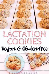 This healthy, vegan, and gluten-free lactation cookie recipe is perfect for nursing moms! These lactation cookies are low in sugar, easy to make, store well, and contain ingredients to help boost milk supply & production for breastfeeding. They also happen to be delicious! #easy #recipe #healthy #breastfeeding #glutenfree #vegan