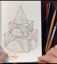 Constructive drawing - How to draw interceptive objects