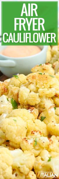 Air fryer cauliflower is a healthy way to prepare the keto-friendly veggie! Make this quick cauliflower recipe for a healthy snack or side dish.