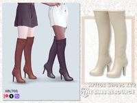 The Sims Resource - Long leather boots / 172