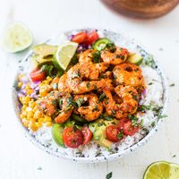 Fiesta Lime Shrimp Bowl - What Molly Made