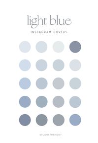 Soft Blue Solid Color Instagram Highlight Covers