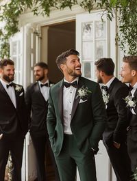 From timeless styles to unforgettable bro bonding moments, SuitCentury's groomsmen collection is here to redefine dapper! Step up your wedding game and make a statement with our impeccable suits that guarantee all eyes on the entourage. Enlist your squad and let the memories begin! #SuitCentury #MensFashion #TailoredSuits #FormalWear #DapperMen #WeddingSuits #GroomStyle #BusinessWear #ElegantAttire #FashionForMen #LuxuryMenswear