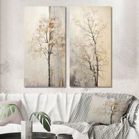 This beautiful "Beige Trees Oak Solitude" Collage Set of 2 Wall art is printed on premium quality cotton canvas using the finest fade-resistant ink. With options like Wrapped Canvas and Floater Framed Wall Decor, we offer a versatile range to cater to your unique aesthetic preferences. The Wrapped Canvas Art is stretched tautly over a sturdy wooden frame, giving your artwork a sleek, borderless appearance. For those who desire a touch of elegance and depth, our floater-framed canvas art is the i