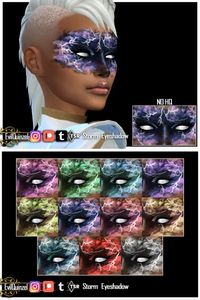 The Sims Resource - Sims 4 - Eyeshadow - EvilQuinzel - Storm Eyeshadow