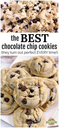 The best Chocolate Chip Cookies are soft, chewy and easy to make too! After trying dozens of different chocolate chip cookie recipes, I decided that I like this one the best! via @familycookierecipes