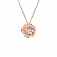 De Beers Aria rose gold necklace with diamonds.