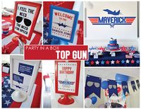 Top Gun Inspired Maverick "Printable Party in a Box", Complete Party Kit, Goose, Fighter Pilot, PDF