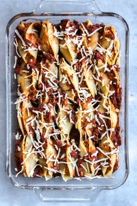 Plant-Based Lasagna Stuffed Shells – Emilie Eats