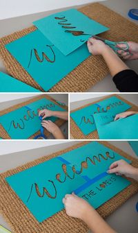 These doormats are DIY and super easy, here's how!