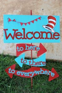 Dr. Seuss Welcome sign