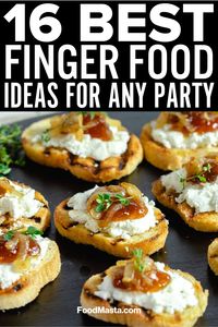 Get the party started right with these 16 easy finger foods perfect for cocktail parties! Simple yet sophisticated small bites for effortless snacking with drinks.