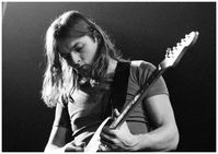 David Gilmour of Pink Floyd performing at KB Hallen, Copenhagen, Denmark, 1971, photograph by Jorgen Angel.