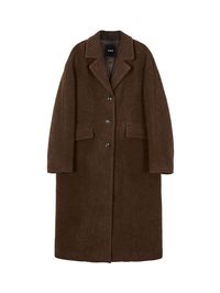 Boucle Long Coat, Brown