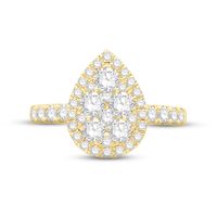 Multi-Diamond Engagement Ring 1-3/8 ct tw Round-cut 14K White Gold | Kay