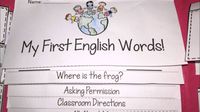 ESL/ELL Newcomers My First English Words Lap Book!: Help make your English…