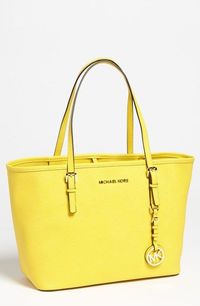 Michael By Michael Kors Yellow Jet Set Small Travel Tote