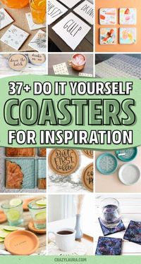 Looking for a way to save some money and make your own DIY coasters?! Whether you like the tile, wood, fabric or resin look… these easy tutorials and ideas will help you make them perfectly!