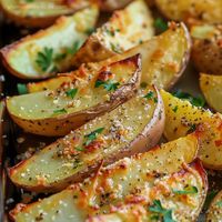 Irresistible Baked Garlic Parmesan Potato Wedges Recipe - My Home Made Recipe