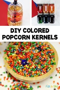 How to Dye Corn for Richly Colored Popcorn Kernels | Fun-A-Day!